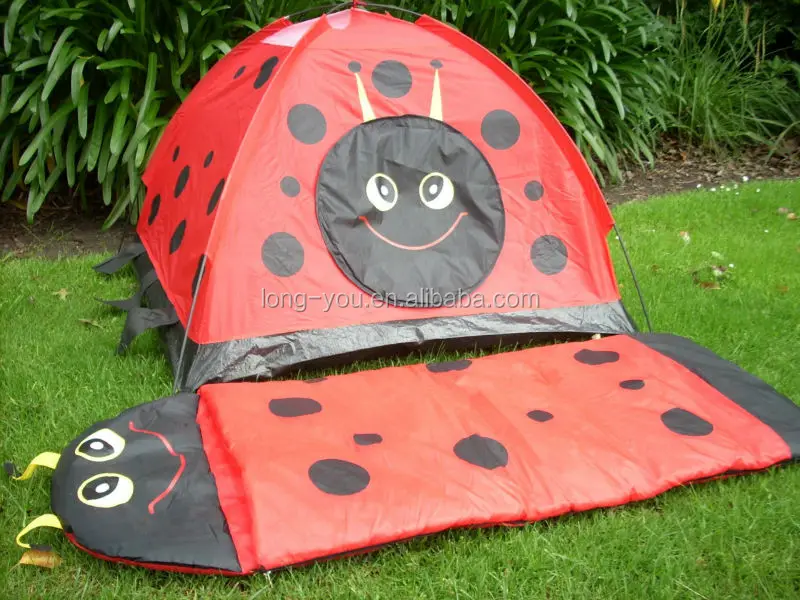 Aioiai Lovely Ladybird Play Tent With Sleeping Bag Set Kids Sleeping