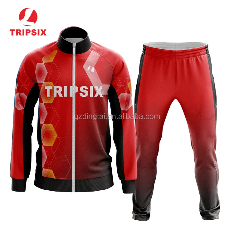 5XL Red And Black Jersey Hoodie Tracksuit For Men