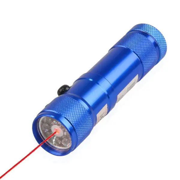 Ythf801 8 Led White Lighting +1 Red Beam 9 Led Flashlight With Laser Pointer Buy Led