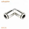 PV copper nickel one-touch air pipe fitting formula 90 degree elbow equal connector