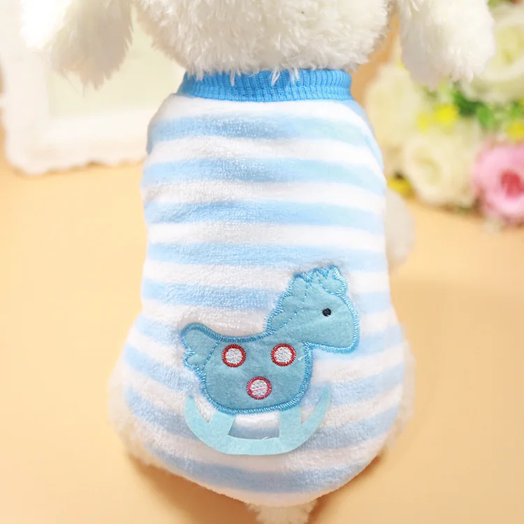 Hot Cute Warm Fabric Lovely Cartoon Embroidery Cat Monkey Pet Clothes