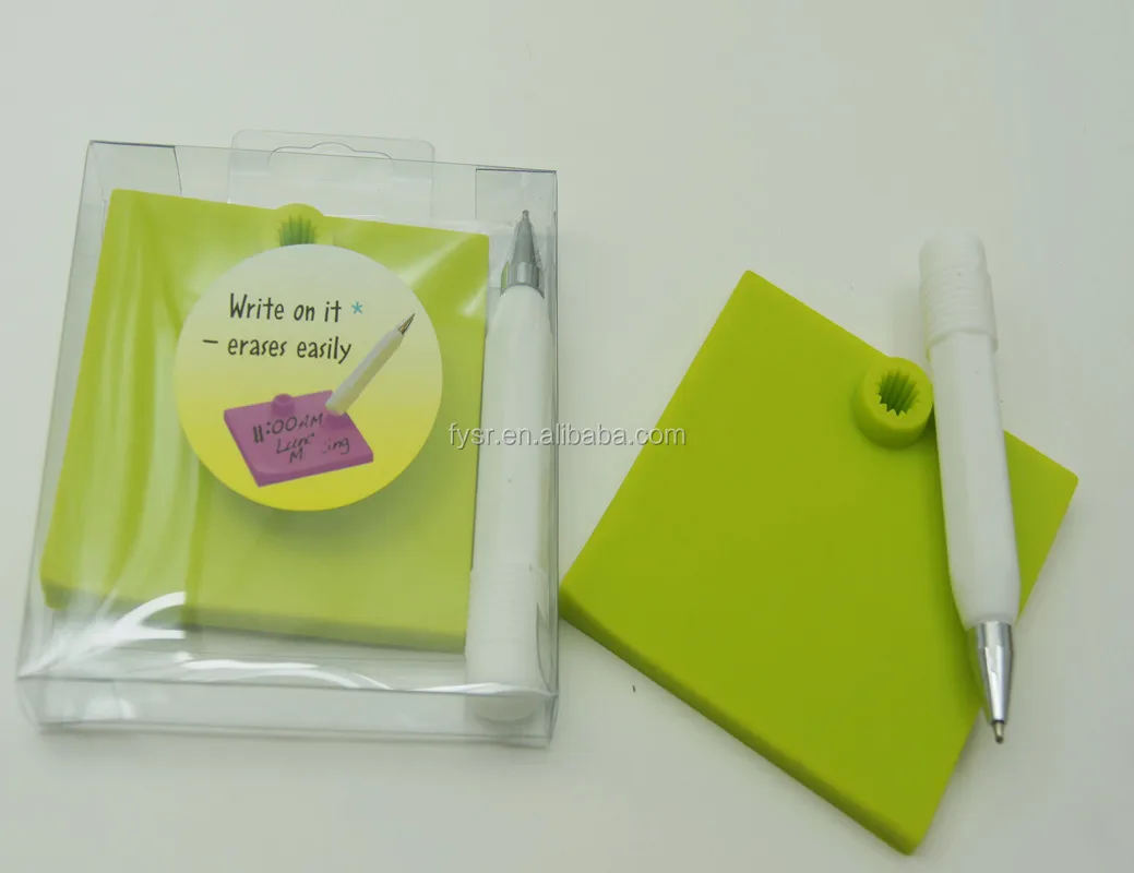Ecofriendly Erasable Memo Pad With Pen Stocked Mold Silicone Memo Pads