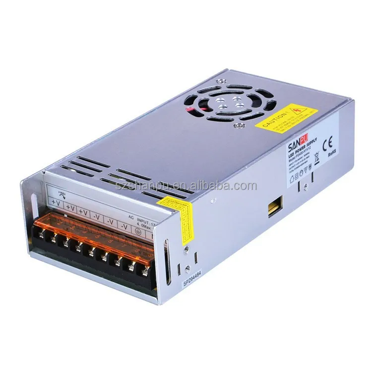 SANPU LED Power Supply 12V Output 500W Constant Voltage Switching Driver Single Output 220V AC to DC Lighting Transformer Indoor