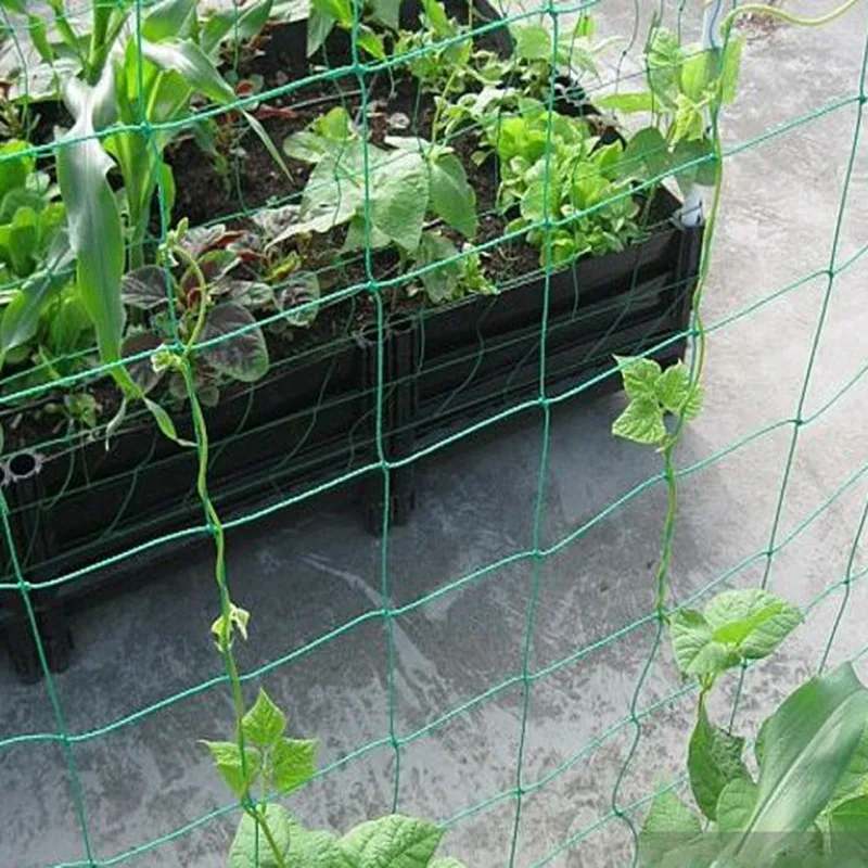White Garden Trellis Netting Plant Support Grow Mesh Netting Cucumber Climbing