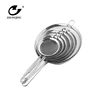 Long handle stainless steel fine mesh sieve strainer with wide hook