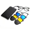 UV400 TAC Magnetic 4Pcs Polarized Clip-on Sunglasses TR90 Frame For Night Driving