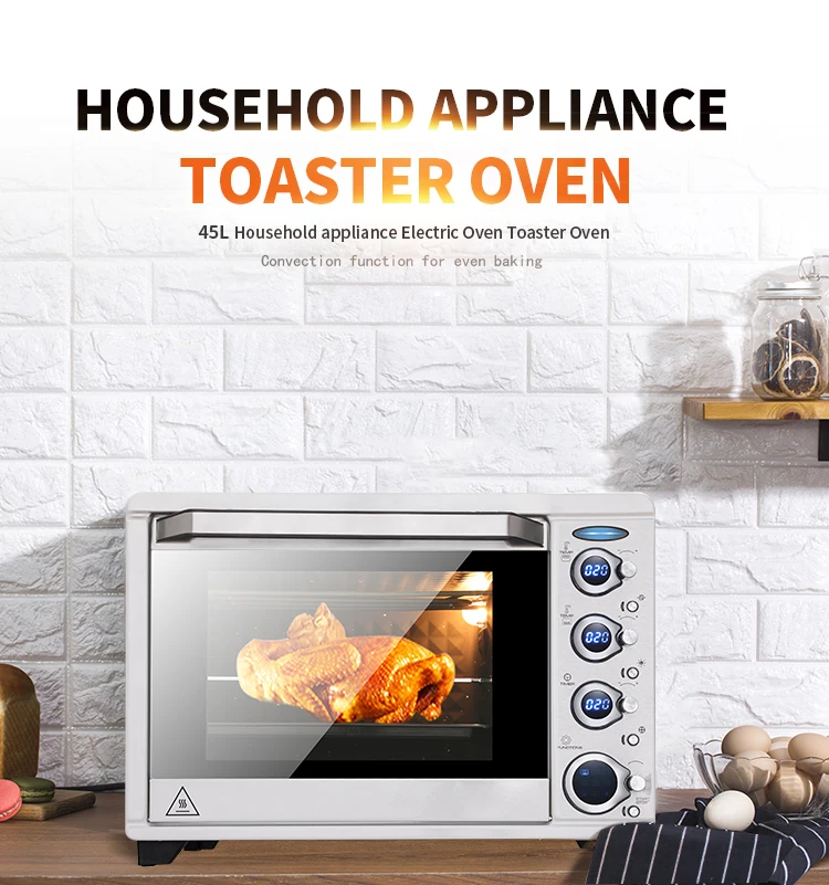 45l 2000w Control De Temporizador Digital Horno Eléctrico Mini Horno  Eléctrico Horno De Cocción De Convección De La Parrilla - Buy Máquina De  Horno De Pizza Product on Alibaba.com