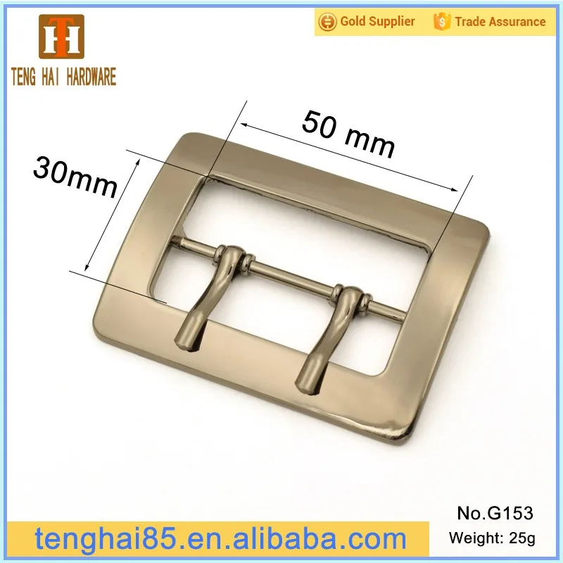 Gunmetal Plating Wholesale Bulk Belt Buckles 2 Inch Double Pin Belt