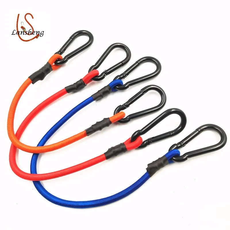 Heavy Duty Rubber Bungee Cord With Carabiner Hook - Buy Rubber Bungee ...