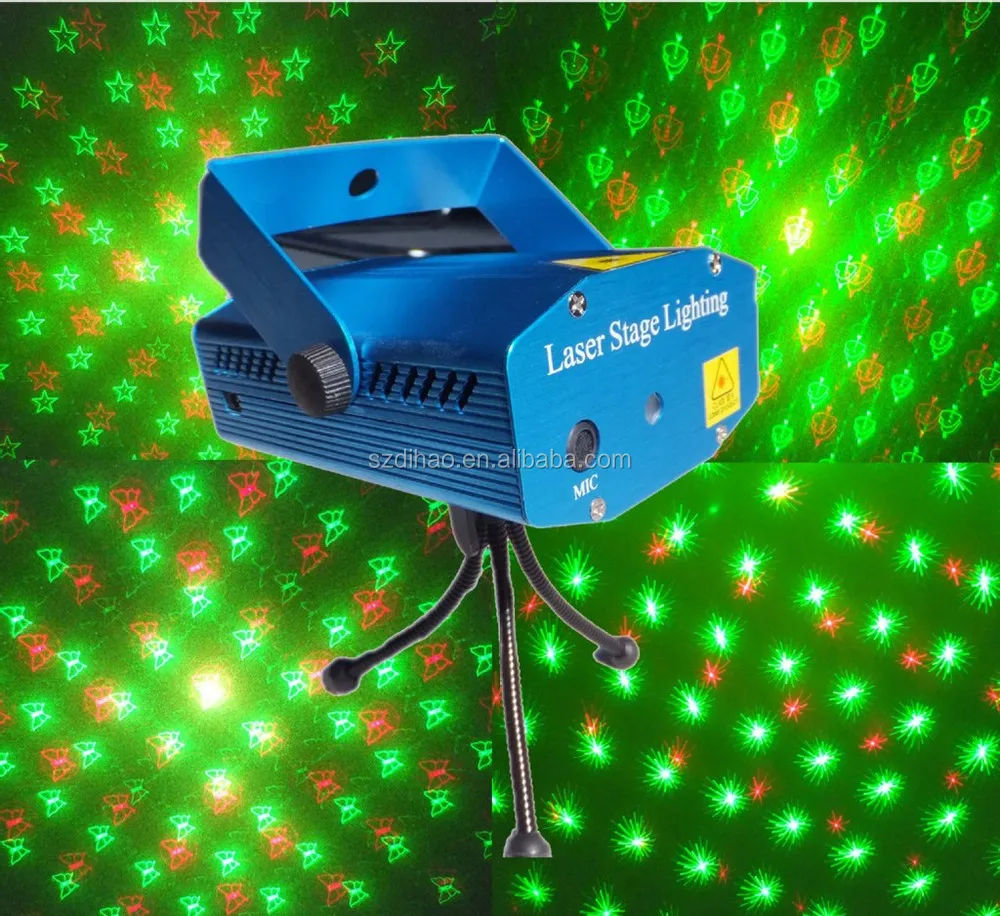 Dihao Tech Full Star Mini Laser Stage Lighting Projector For Christmas