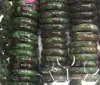 Quartz Crystal Red Ruby In Green Zoisite Stone Bracelet Bangle For Sale