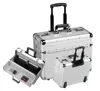 New Aluminium Pilot Case Wheeled Briefcase Carry Case Travel Work Business