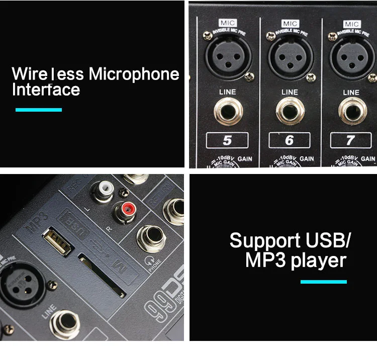 Amplificador mezclador de karaoke de alta calidad amplificador mezclador profesional