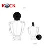 55ml New design Clear heart shaped perfume Glass Bottles with pump sprayer sphere plastic cap