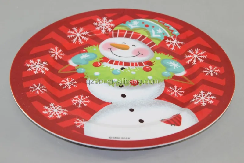 Cheap 10" Melamine Christmas Plate, Xmas dinner plate