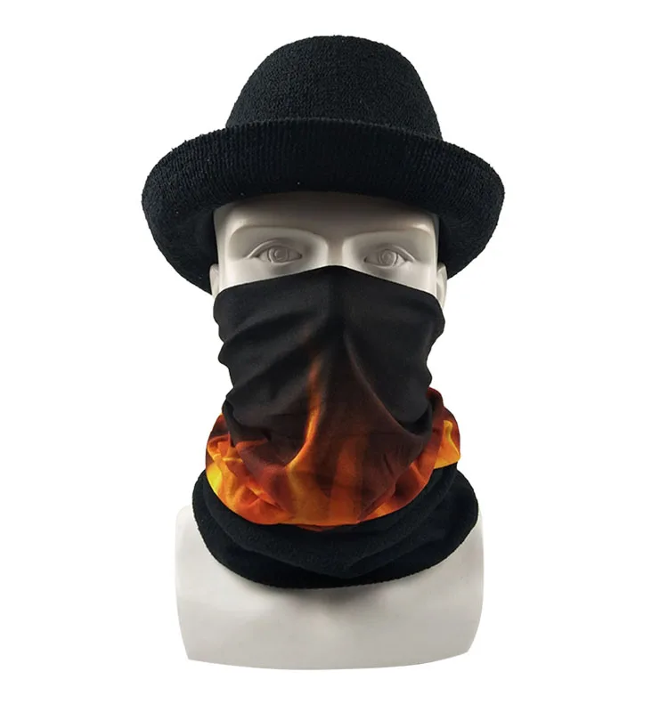 Multifunctional Custom Tubular Neck Warmer Bandana With Micro Fire