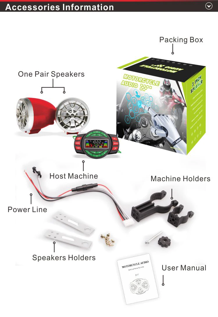 Motorcycle Alarm Mp3 Audio With Speakers Hot Sale 2018 Buy Waterproof Radio Mp3 Player For