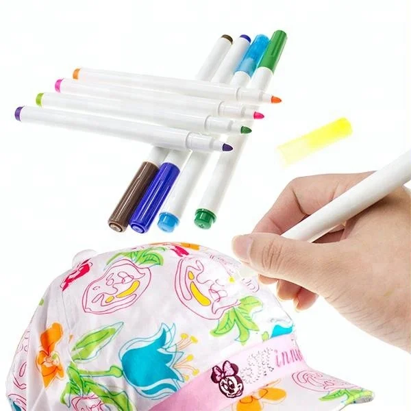 Khy Hot Sell Vivid Colors Textile Marker Pen Set Nontoxic Washable