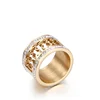 Fashionable Gold Hollow Bear Design Channel Set Diamond Engagement Rings For Women