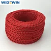 Red Textile Cable Fabric Cotton Wires Decorative Lighting Fabric Cable Cotton Textile Cable Braided Electrical Wire