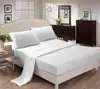 white 200TC Thread count 100 cotton king size flat bed sheets