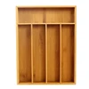 Simple Design Bamboo Wooden Kitchen Utensil Organizer Storage Box for Cutlery Set