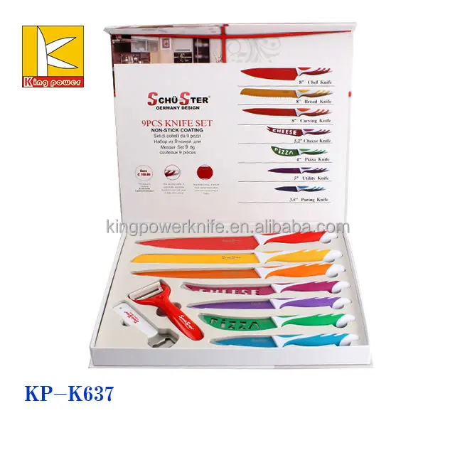 Fancy gift box packed swiss line non stick the kitchen knife