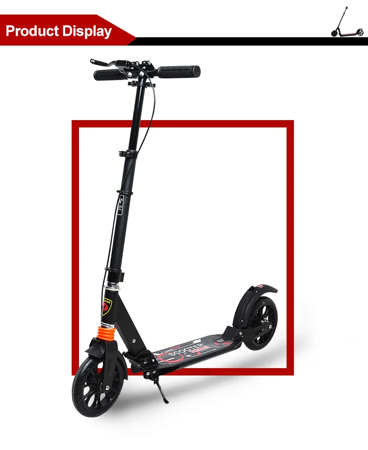 Adults Foldable Aluminum Electric Kick Scooter With Rear Disc Brake