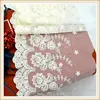 new fashion cotton lace polyester embroidery fabric designs with mesh for wedding dress
