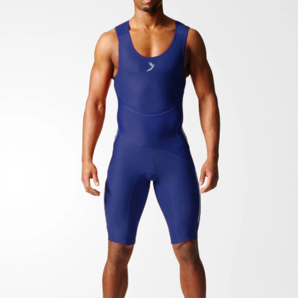 blue wrestling singlet
