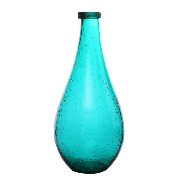 Modern clear colored ruleless bubble Pot-bellied small mouth glass ball vase