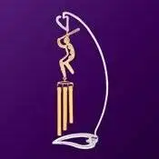 24K Gold Plated Baseball/Heart Mini Wind Chime - Clear - Swarovski Crystal