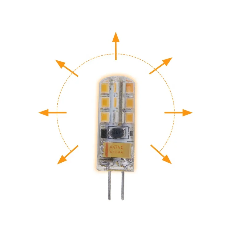 Factory China g4 4W 2.5w energy saving silicone bulbs E14 Dimmable led filament bulb