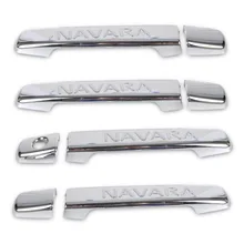 New Chrome Side Door Handle Cover Trim For Nissan Navara Frontier D40 4 door 2005 2006 2007 2008 2009