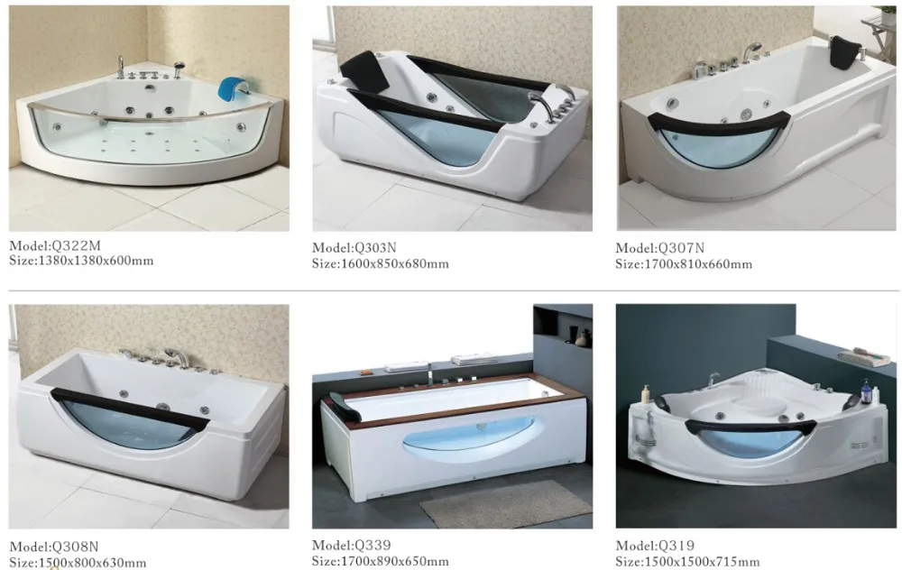 Freestanding Whirlpool Massage Tempered Glass Bathtub Buy Tempered