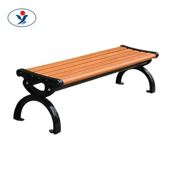Modern Outdoor Backless Wpc Wood Bench Garden Chair Park