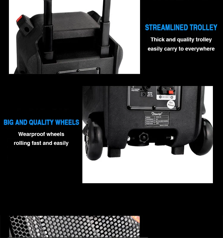 Private Mould Speaker Portable 8 Inch Trolley Speaker With Disco Light - Buy Trolley Speaker 