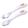 Tableware New Products Baby Spoon Fork Sets 304 Stainless Steel Cute Cartoon Animal Children Cutlery Set With Plastic PP Handle
