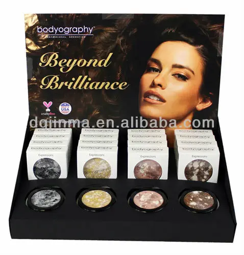 acrylic cosmetic display for eyeshadow