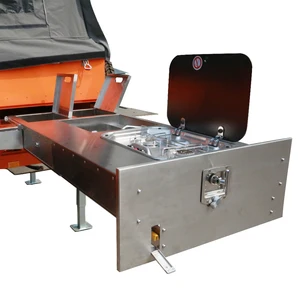 Custom Camper Trailer Sliding Kitchen Stainless Steel Kitchen