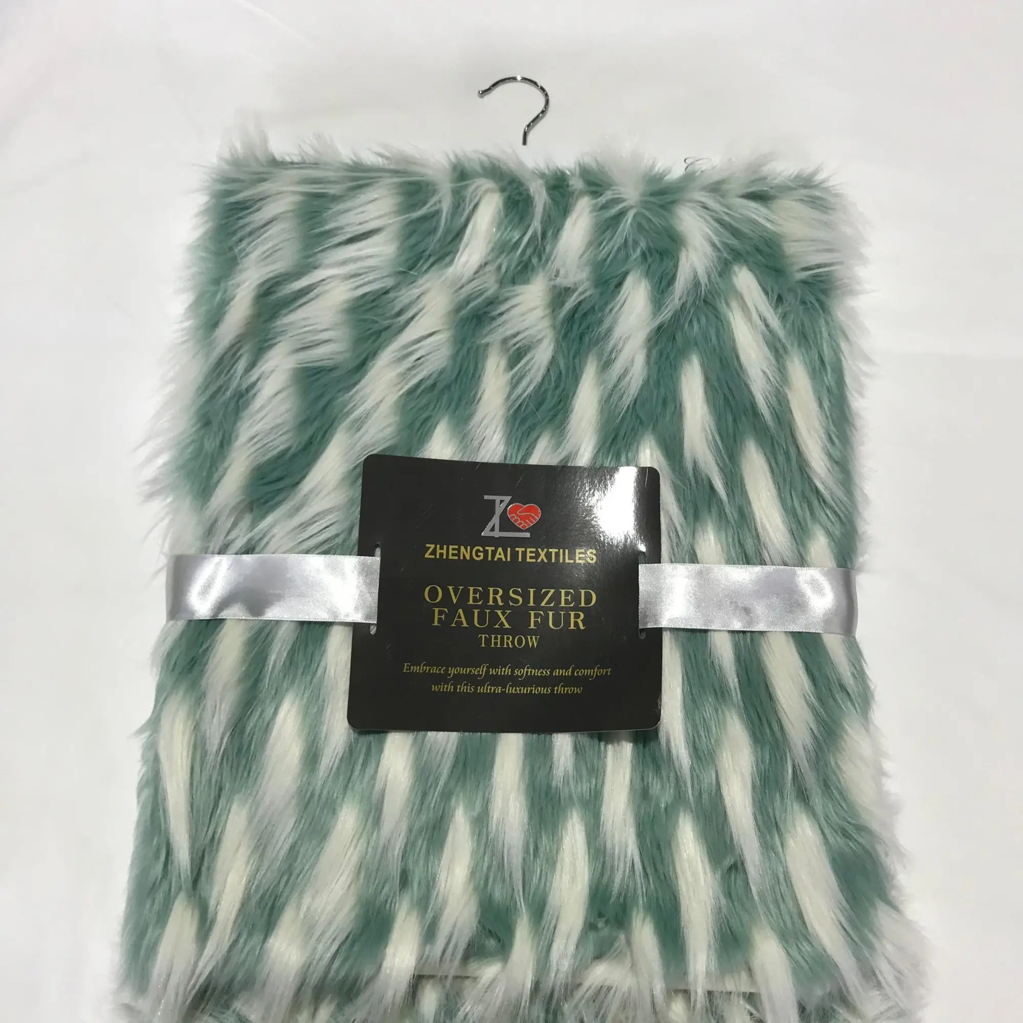 Oekotex Acrylic Luxury Jacquard Long Pile Fake Fur Blanket Winter