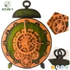 2019 wholesale unique wooden wall clock gear-design hanging pumkin-shape luxury wall clock