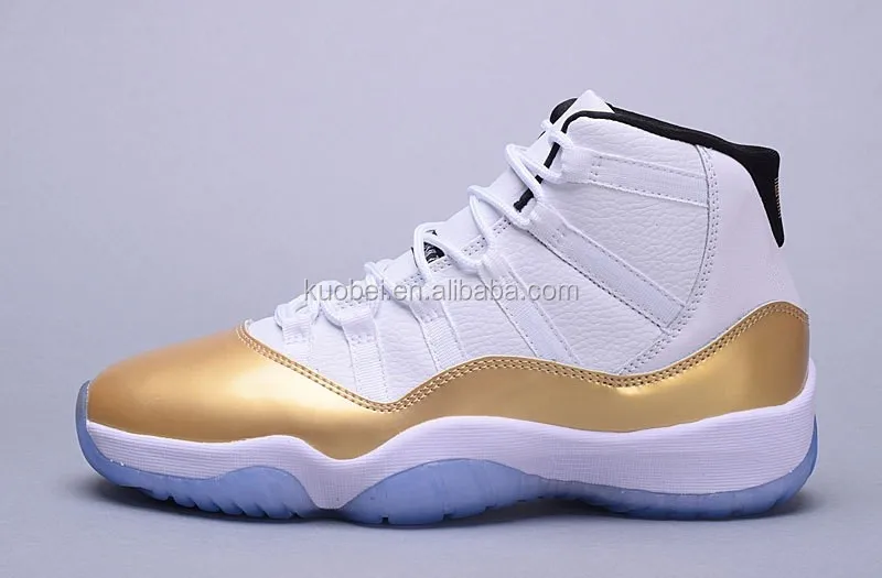 basketball shoes gold and white