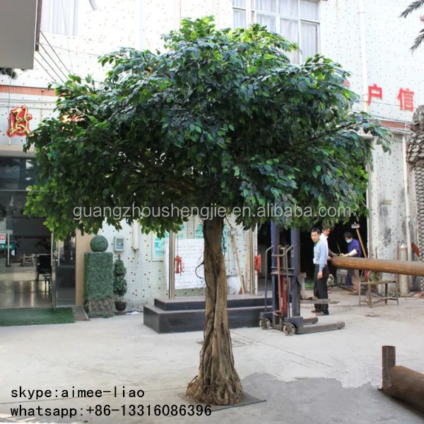Q011513 Fake Plastic Banyan Tree Bonsai Ornamental Live Ficus Tree