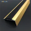 safety anodize matt gold anti slip stair treads flexible stair nosing with pvc insert