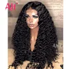 200% Density Heavy Lace Front Wig With Baby Hair Raw Virgin Cambodian Deep Curly Human Hair Wig 13*4 Natural Hairline