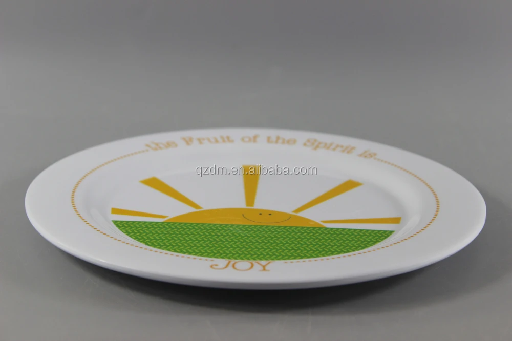Cute Printing Melamine Plates And Dishes For USA(100% Melamine)