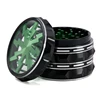Free sample Aluminum lightening tobacco crusher clear top Herb Grinder for grinding weed