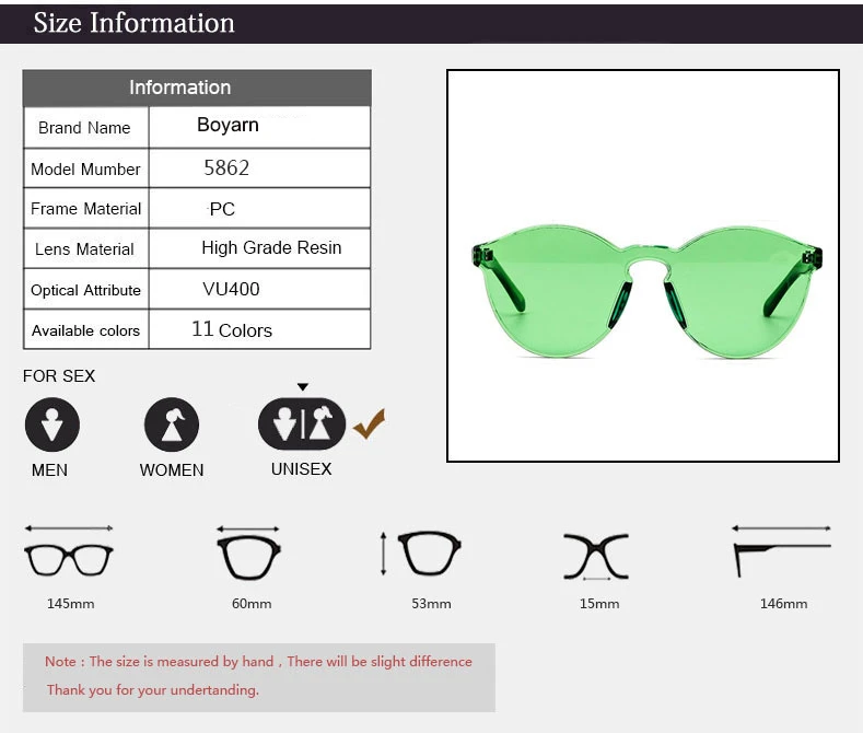 Boyarn新ワンピースレンズサングラス女性透明男性スタイルサングラスクリアキャンディーカラーブランドのデザイナー Buy リムレスサングラス キャンディーカラーリムレスサングラス ファッションキャンディーカラーリムレスサングラスuv400 Product On Alibaba Com