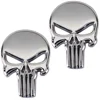 The Punisher Skull Car Motorcycle 3D Metal Custom Emblem Badge Sticker Decals Black Silver Color